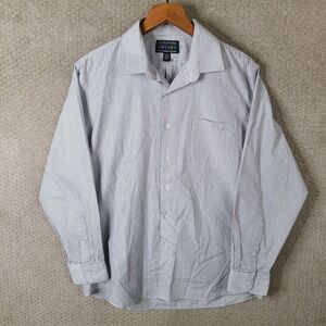 Colours‎ Alexander Julian Shirt Mens Large Blue Striped Button Down Long Sleeve